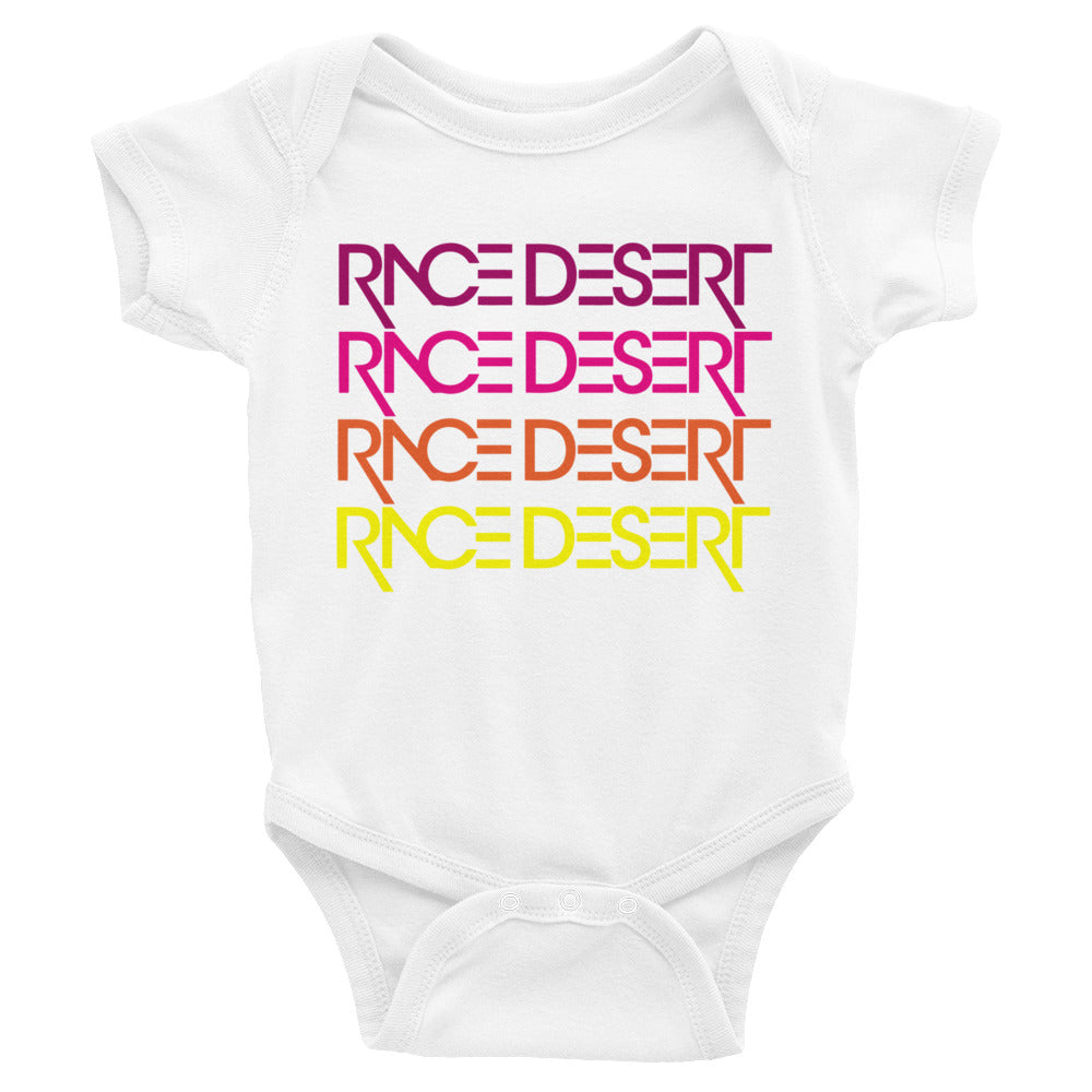 Babies Race Desert Sunset Onesie - White