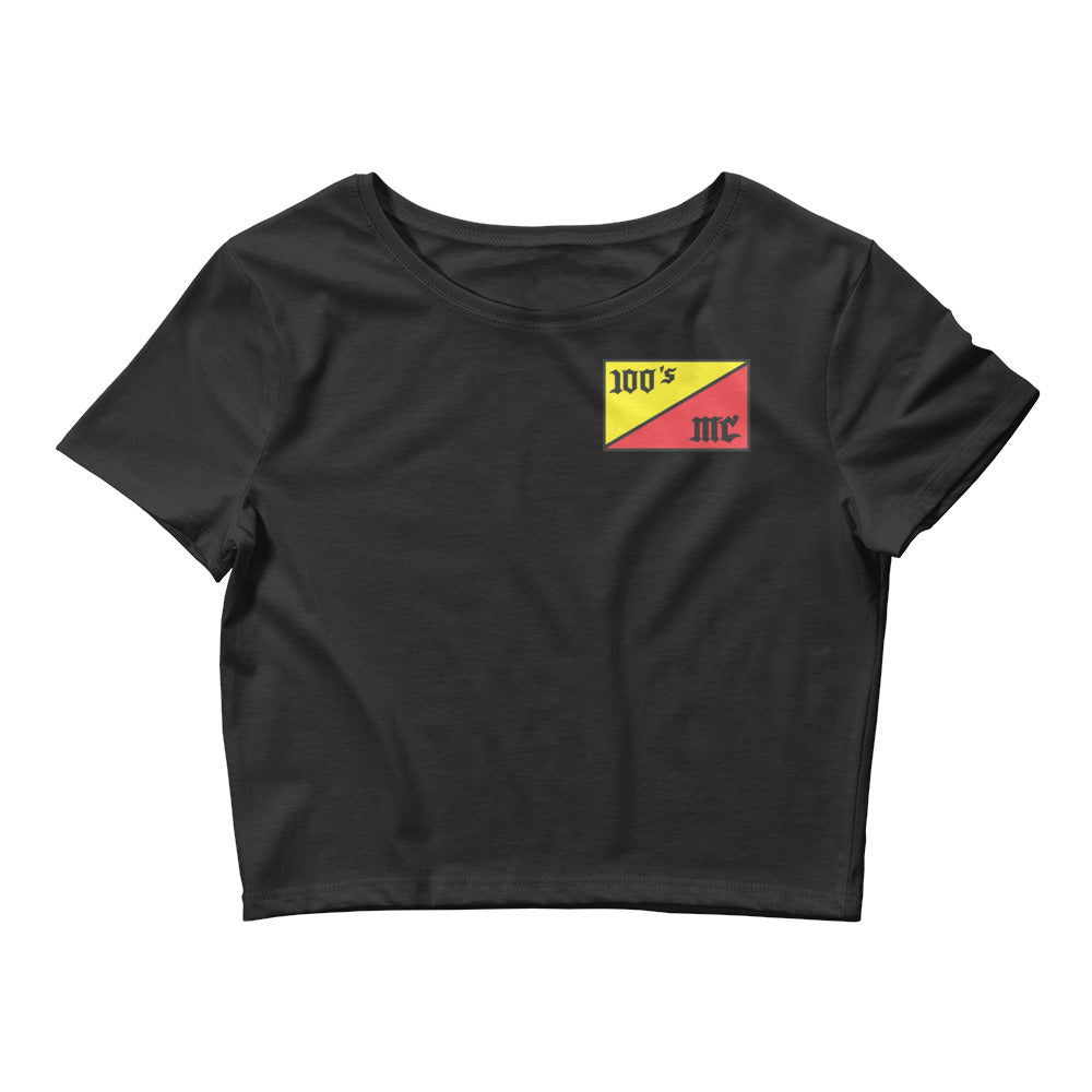 100s MC Club Member Women’s Crop Tee - OG 100s Flag