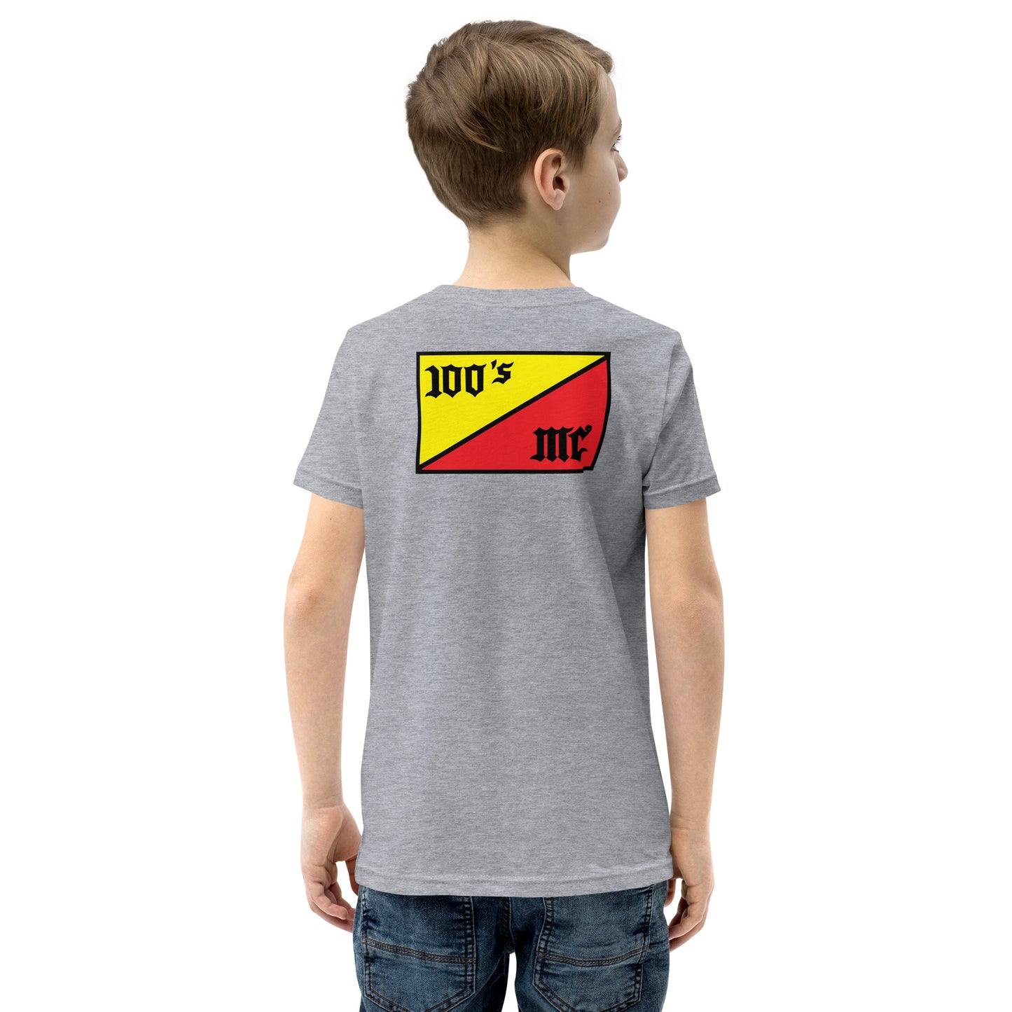 100s MC Club Member Youth Short Sleeve T-Shirt - OG 100s Flag