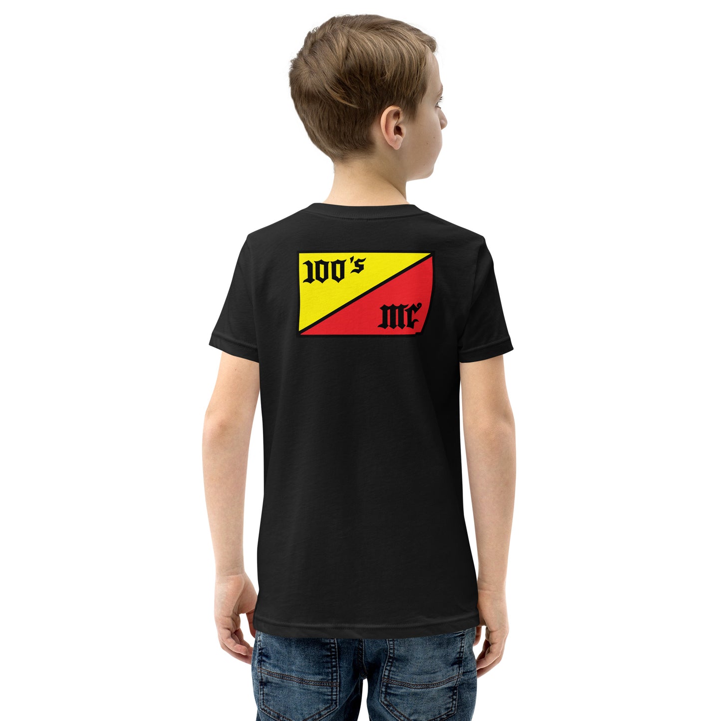 100s MC Club Member Youth Short Sleeve T-Shirt - OG 100s Flag