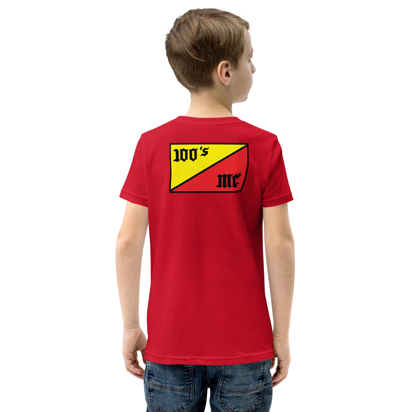 100s MC Club Member Youth Short Sleeve T-Shirt - OG 100s Flag