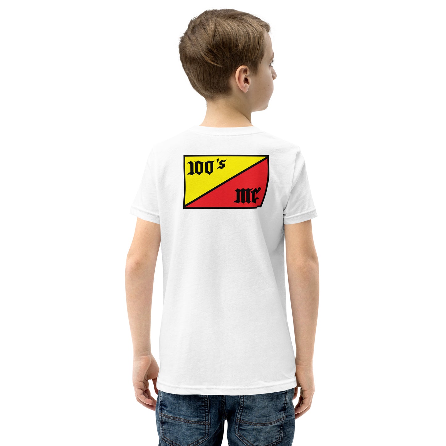100s MC Club Member Youth Short Sleeve T-Shirt - OG 100s Flag