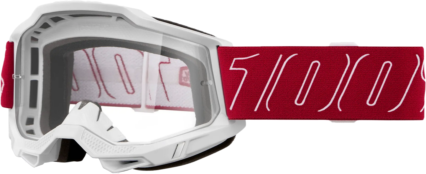 100% Accuri 2 Goggle Redline with Clear Lens