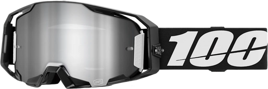 100% Armatic Goggle Black with Mirror Silver Flash Lens