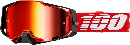 100% Armega Goggle Red Mirror Red Lens