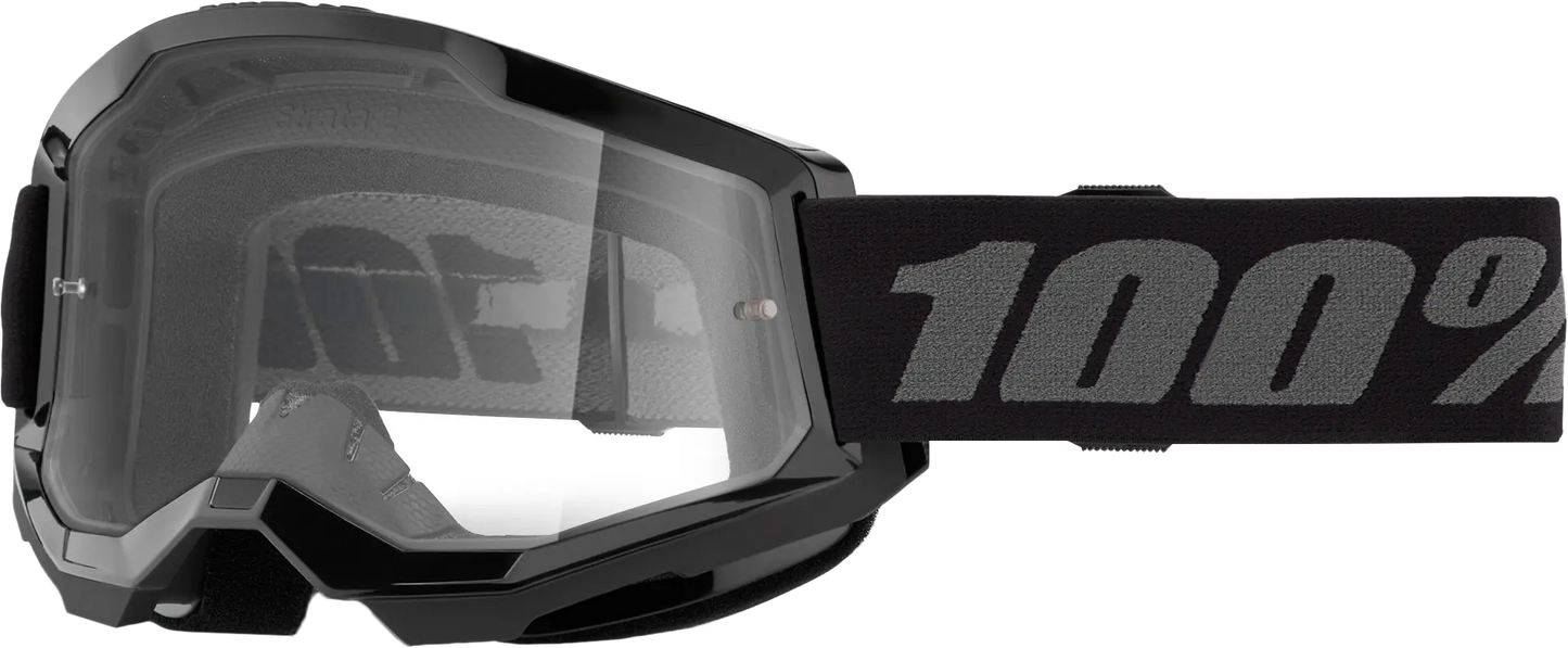 100% Strata 2 Goggle Black Clear Lens
