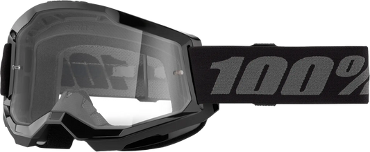 100% Strata 2 Goggle Black Clear Lens