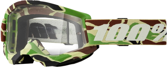 100% Strata 2 Goggle War Camo Clear Lens