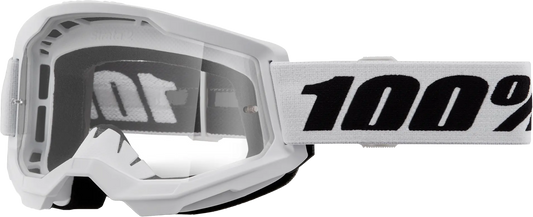 100% Strata 2 Goggle White Clear Lens