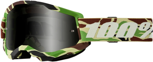 100% Strata 2 Sand Goggle War Camo Smoke Lens