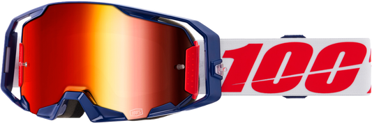 100% Armatic Goggle Mach Z with Mirror Red Lens