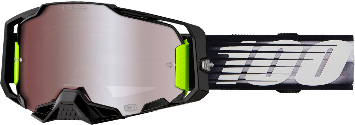 100% Armega Hiper Goggle Lightspeed with Mirror Silver Lens
