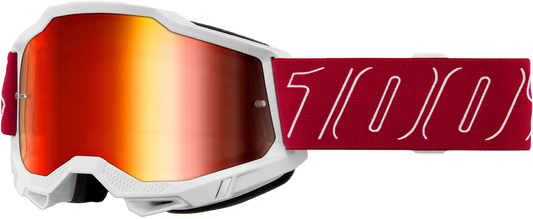 100% Accuri 2 Goggle Redline with Mirror Red Lens
