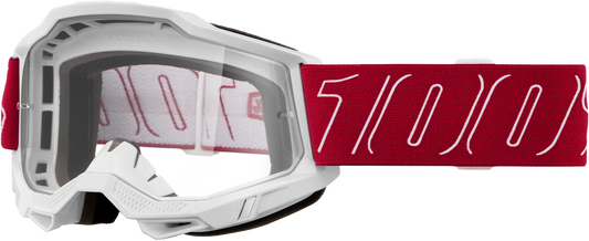 100% Accuri 2 Goggle Redline with Clear Lens