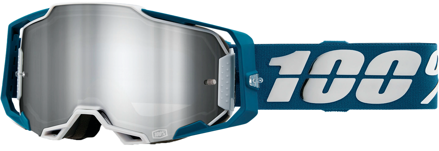 100% Armega Goggle Albar Mirror Silver Flash Lens