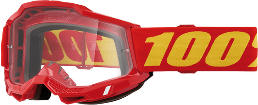 100% Accuri 2 Goggle Red with Clear Lens