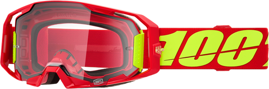 100% Armatic Goggle Red with Clear Lens