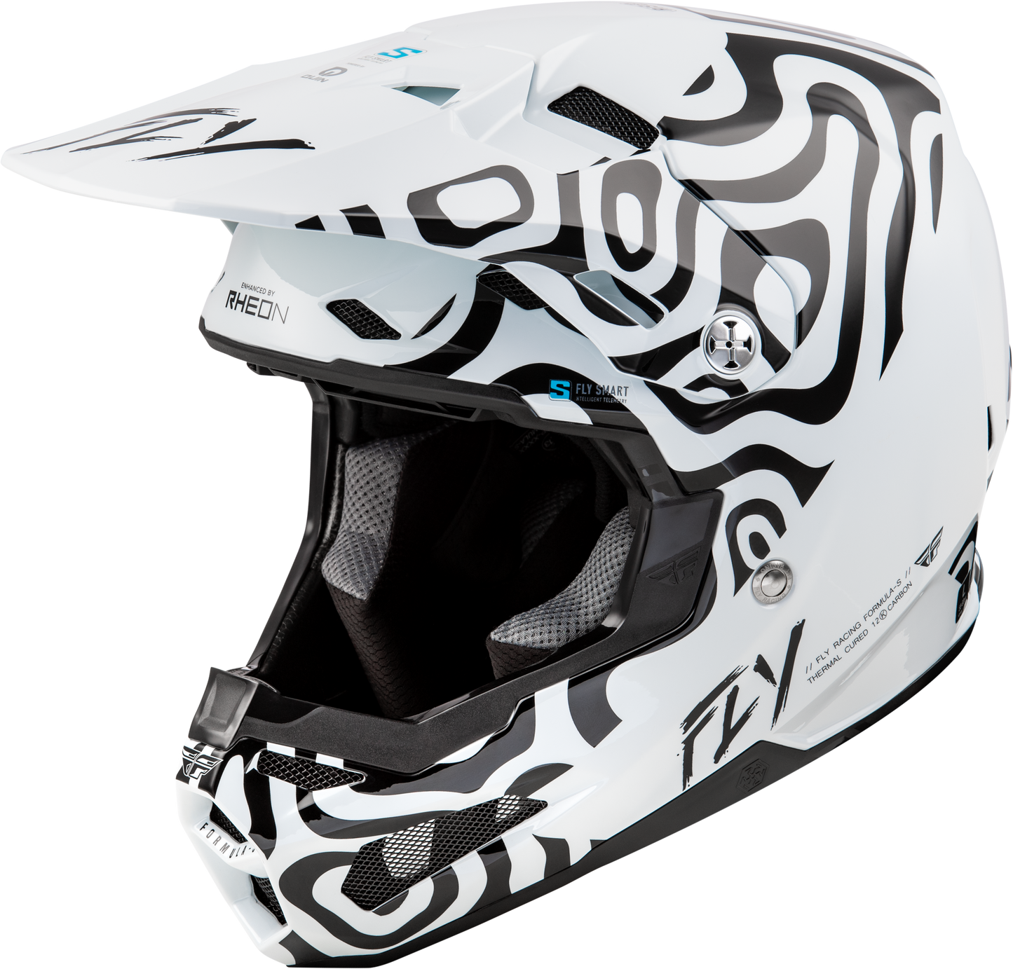FLY RACING Formula S Carbon Abyss White/Black Helmet