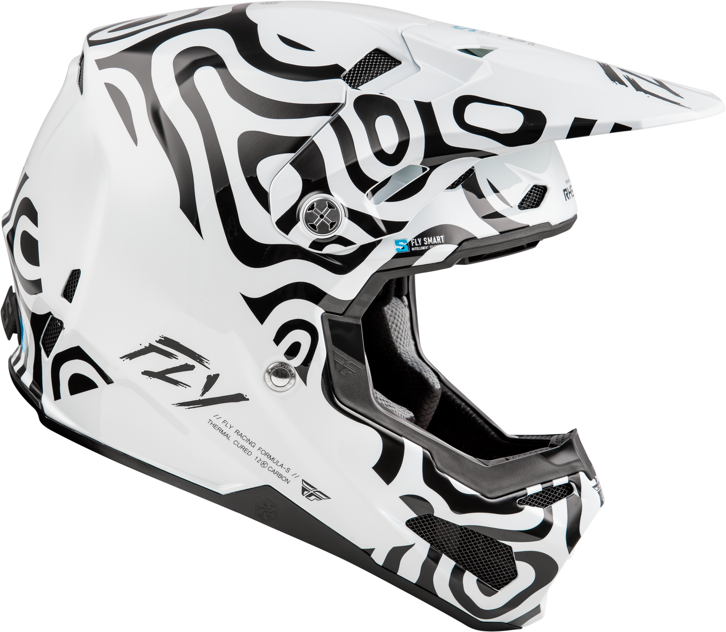 FLY RACING Formula S Carbon Abyss White/Black Helmet