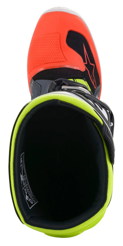 Alpinestars Youth Tech 7s Dark Grey/ Red Fluo/Yellow Fluo Boots
