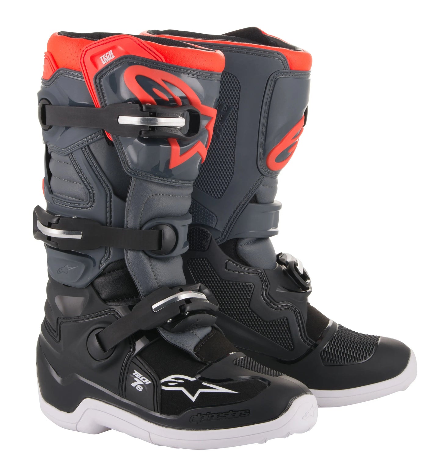 Alpinestars Youth Tech 7s Grey/Red Boots