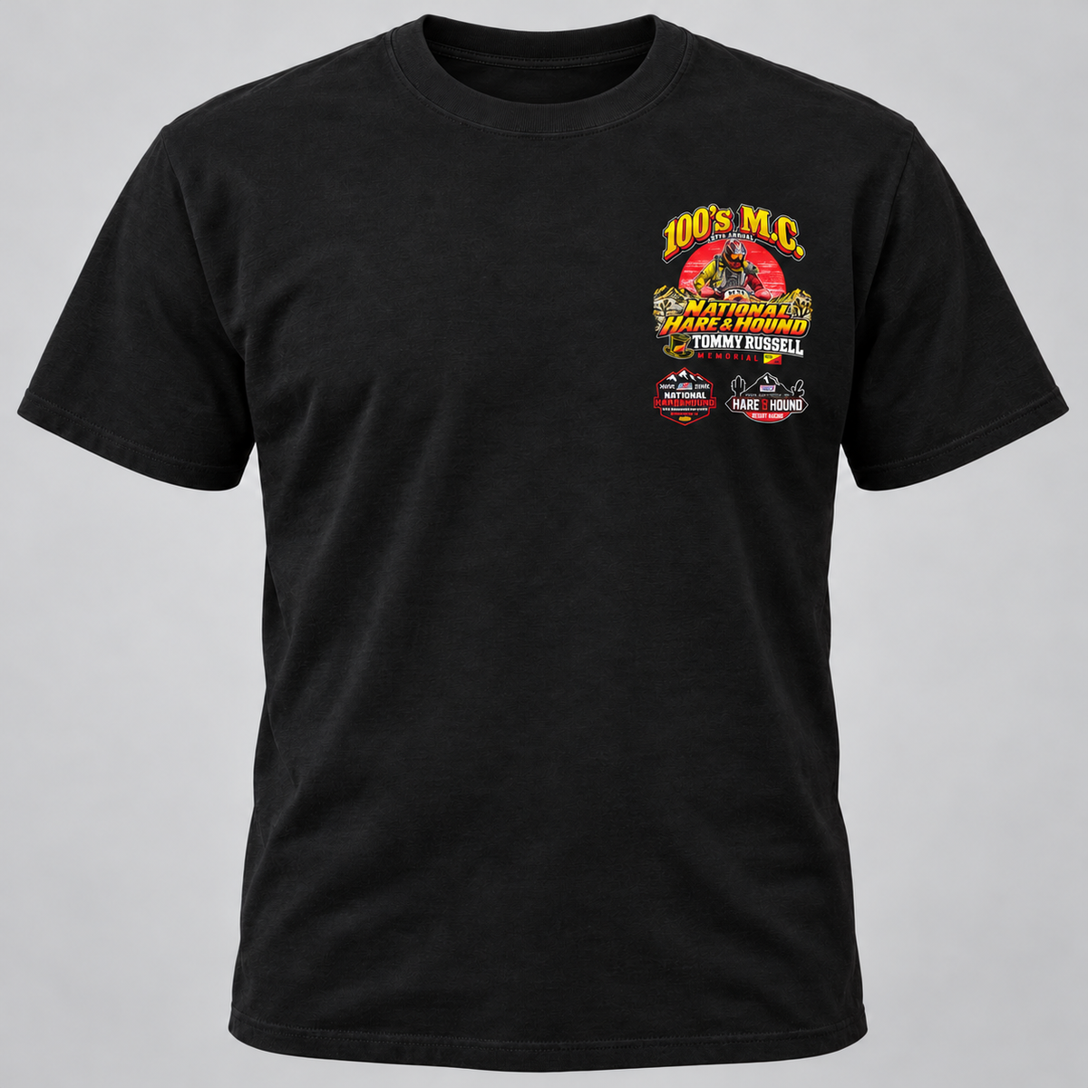 100’s M.C. 2026 National Hare & Hound Tommy Russell Memorial T-Shirt | Pre-Order
