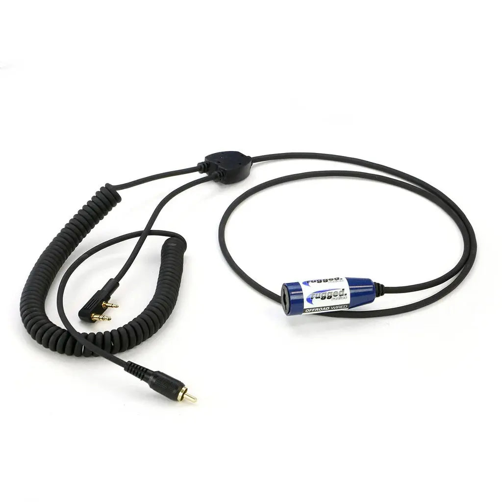 Rugged Radios Complete Motorcycle Communication Kit with Heavy-Duty OFFROAD Cables - MOTO MAX Radio Kit