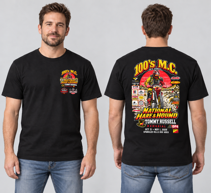 100’s M.C. 2026 National Hare & Hound Tommy Russell Memorial T-Shirt | Pre-Order
