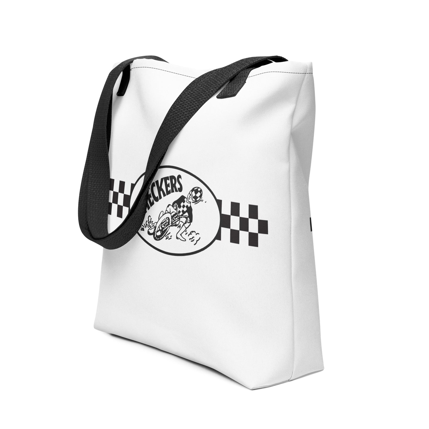 Checkers MC White Slider Bar Tote Bag - Official Club Gear