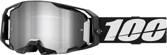 100% Armatic Goggle Black with Mirror Silver Flash Lens