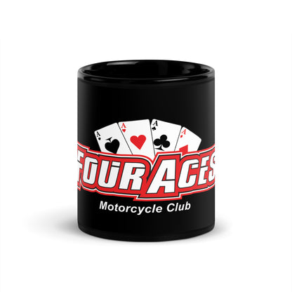 4 Aces Club Black Glossy Mug