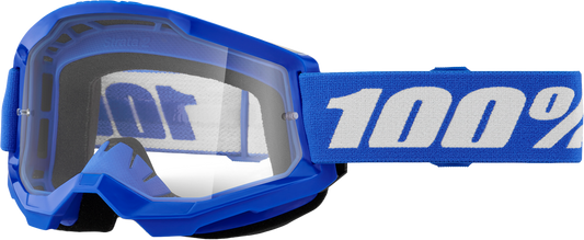 100% Strata 2 Youth Goggle Blue Clear Lens