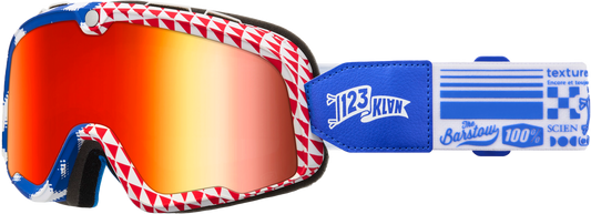 100% Barstow Goggle Artist Series 123 Klan with Mirror Red Lens