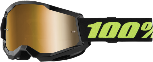 100% Strata 2 Goggle Solar Eclipse Mirror True Gold
