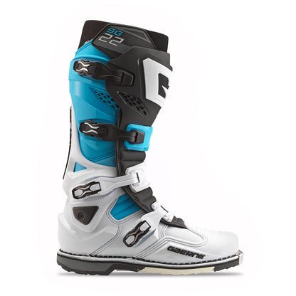 Gaerne SG22 Limited Edition White/Black/Light Blue Boots