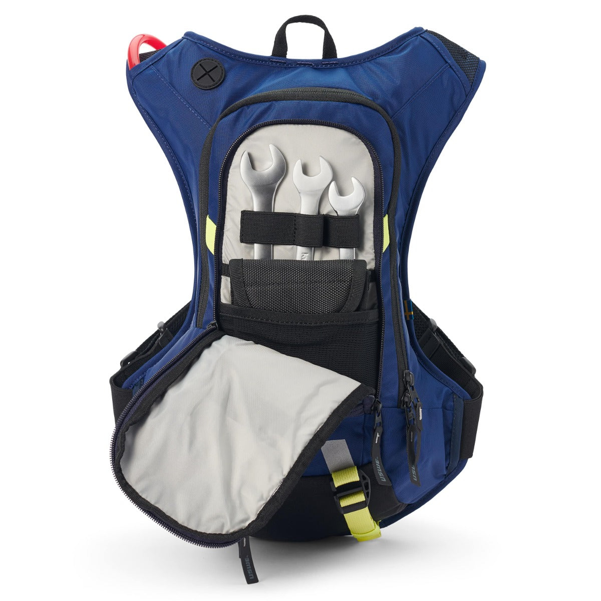 USWE Moto Hydro 8L Factory Blue Hydration Pack PNP Tube