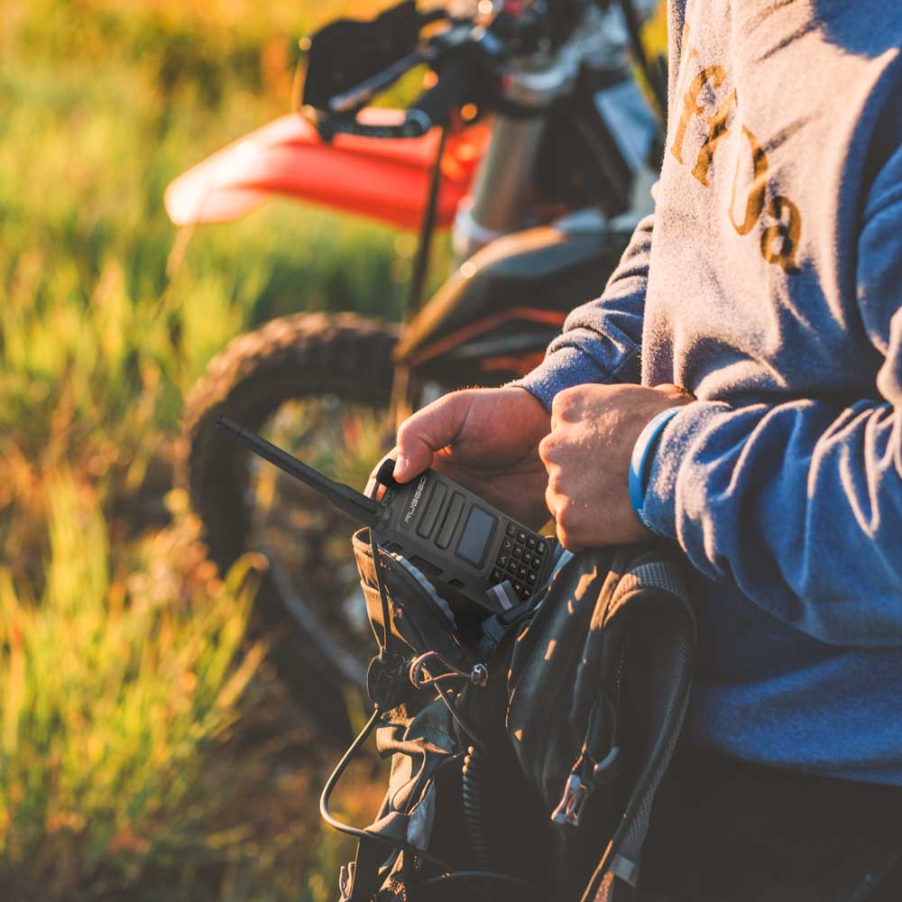 Rugged Radios Complete Motorcycle Communication Kit with Heavy-Duty OFFROAD Cables - MOTO MAX Radio Kit