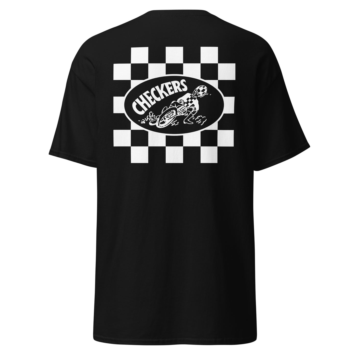 Checkers MC Mens Slider Square Black T-Shirt - Official Club Apparel