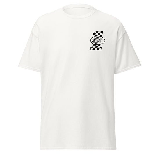 Checkers MC Mens White 1 Slider T-Shirt - Official Club Apparel