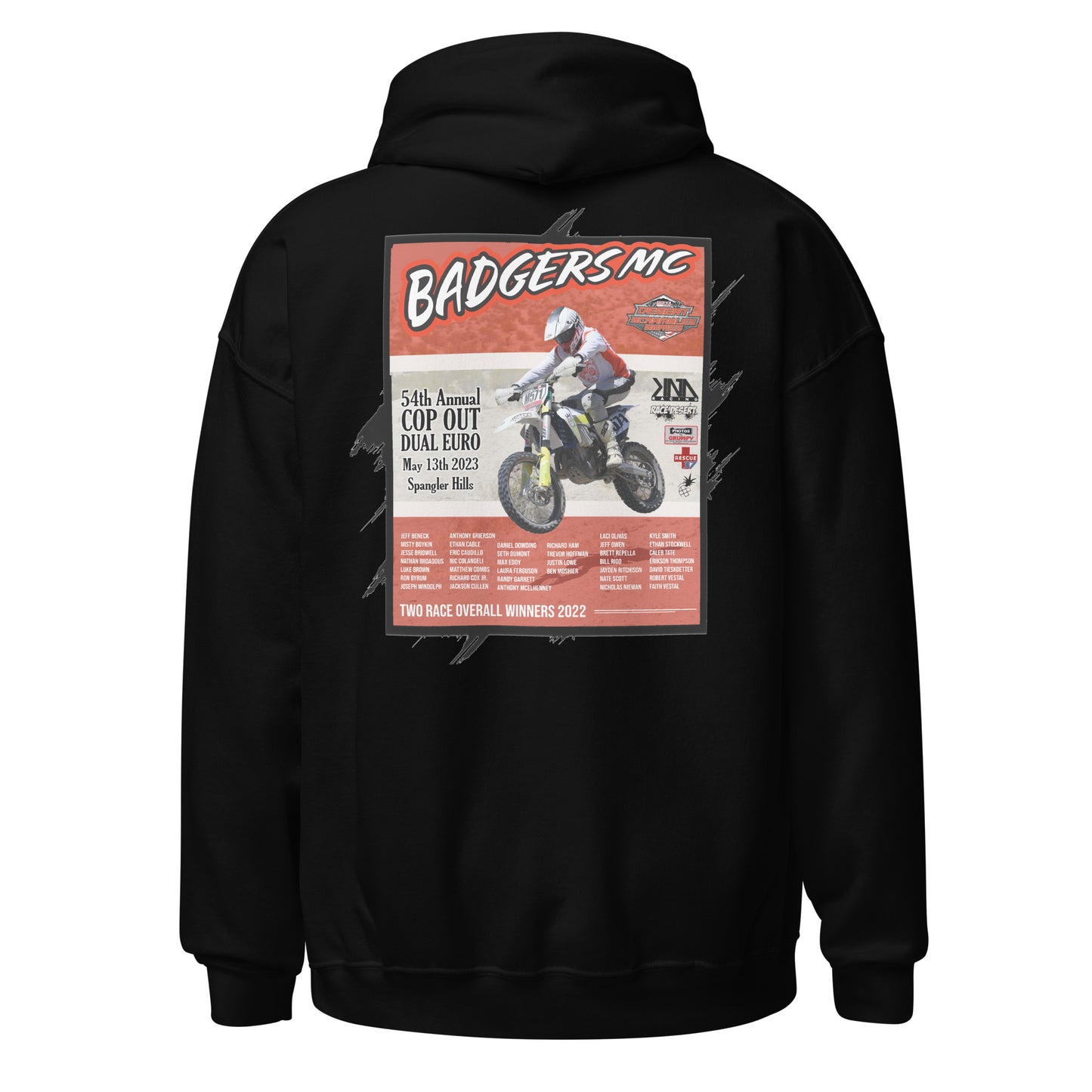 Hoodie - Badgers MC 54th Annual Cop Out Dual Euro Event Shirts - 2023