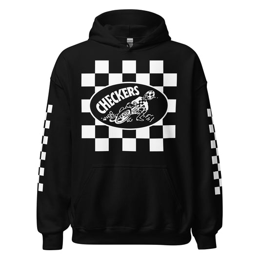 Checkers MC Adult Slider Black Hoodie - Official Club Apparel