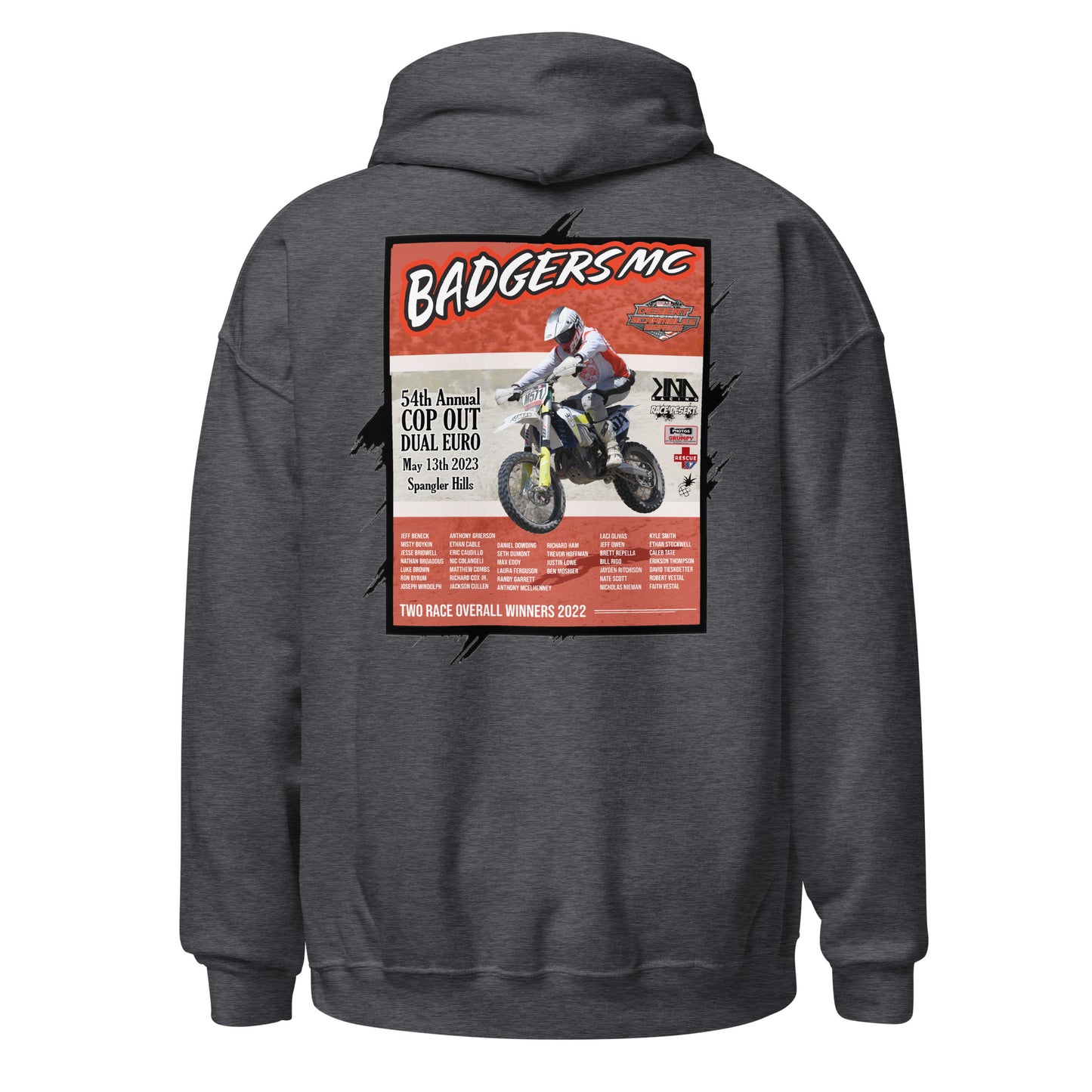 Hoodie - Badgers MC 54th Annual Cop Out Dual Euro Event Shirts - 2023