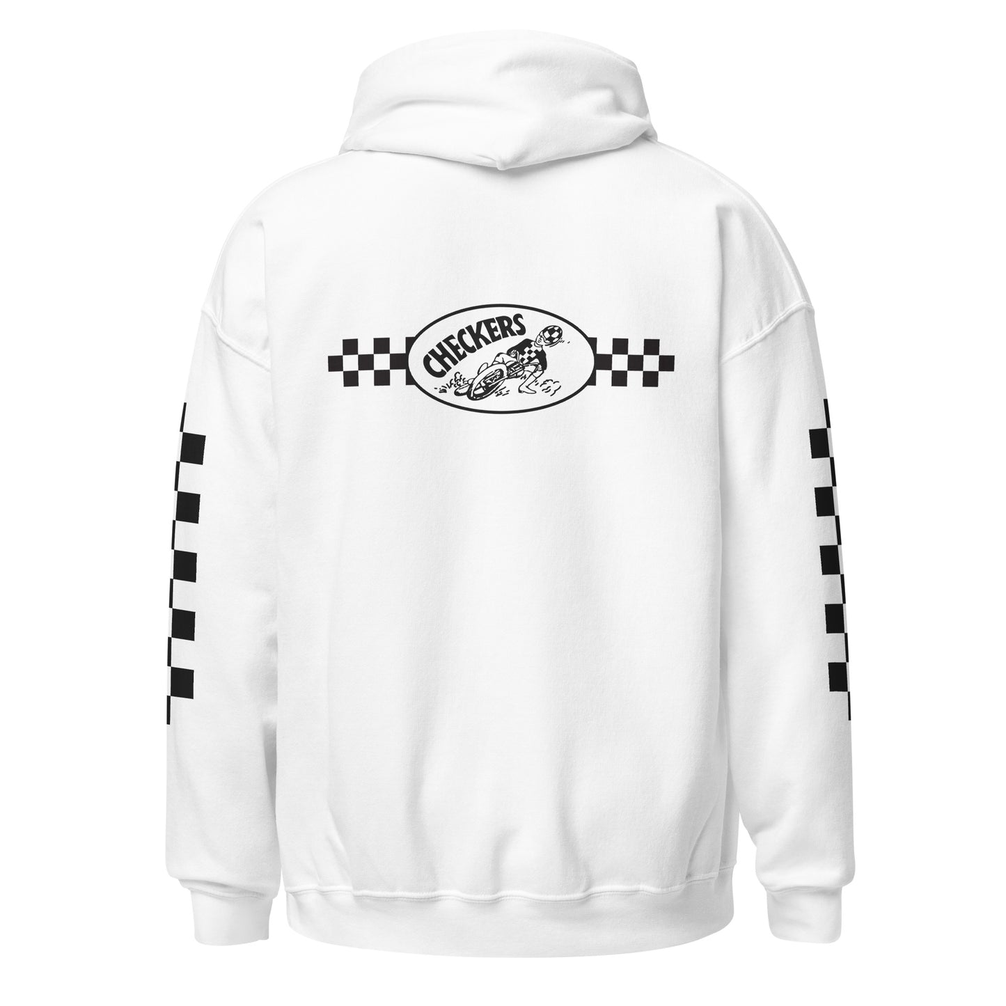 Checkers MC Hoodie w/ Checkered Sleeves - Official Club Apparel