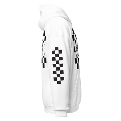 Checkers MC Adult Slider White Hoodie - Official Club Apparel