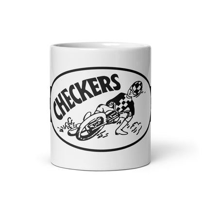 Checkers MC White Glossy Mug - Official Club Gear