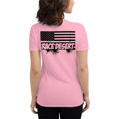 Womens Desert Nation Fitted T-Shirt - Pink