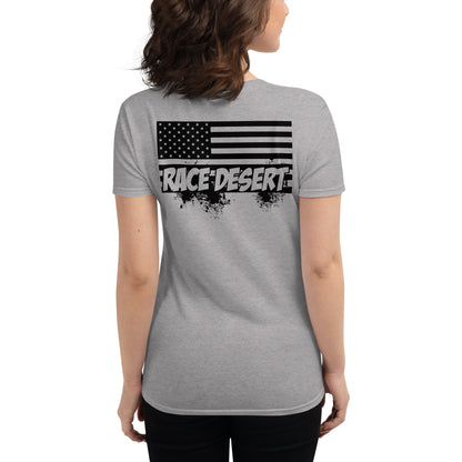 Womens Desert Nation Fitted T-Shirt - Heather Grey
