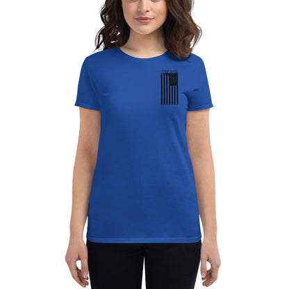 Womens Desert Nation Fitted T-Shirt - Blue