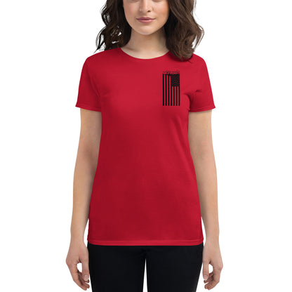 Womens Desert Nation Fitted T-Shirt - Red