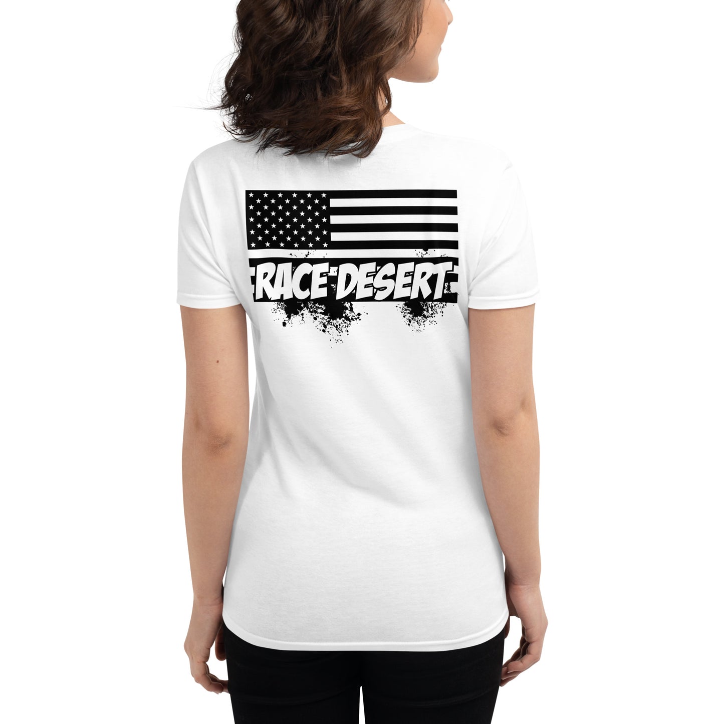 Womens Desert Nation Fitted T-Shirt - White